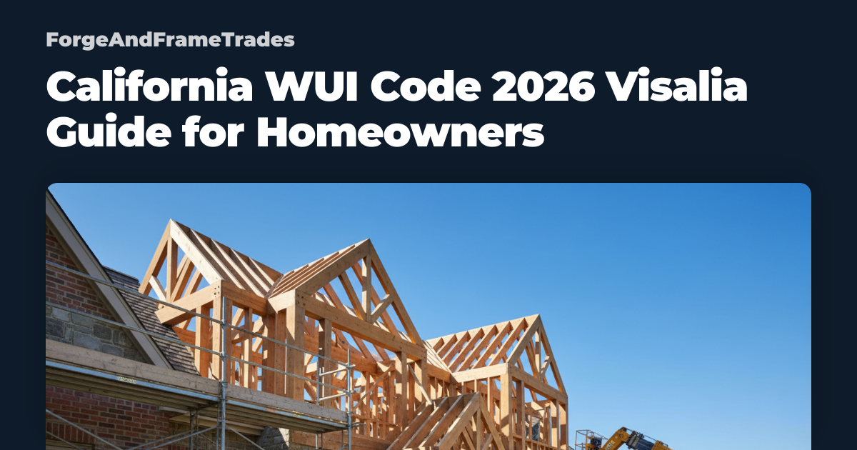 California WUI Code 2026 Visalia Guide for Homeowners